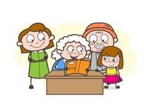 Бабушка шаржа говоря рассказ к их грандиозной иллюстрации вектора детей бесплатная иллюстрация Бабушка шаржа говоря рассказ к их грандиозной иллюстрации вектора детей бесплатная иллюстрация