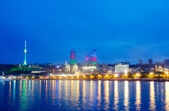 Баку Азербайджан на прикаспийское sea- стоковое изображение Баку Азербайджан на прикаспийское sea- стоковое изображение