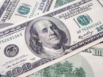 Банкнота долларов крупного плана американская доллар 100 одно кредитки стоковое фото rf Банкнота долларов крупного плана американская доллар 100 одно кредитки стоковое фото rf