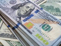 Банкнота долларов крупного плана американская доллар 100 одно кредитки стоковая фотография Банкнота долларов крупного плана американская доллар 100 одно кредитки стоковая фотография