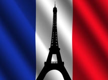 башня франчуза флага eiffel иллюстрация вектора башня франчуза флага eiffel иллюстрация вектора