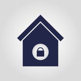 Безопасность дома или домашних изолировала плоский значок вектора бесплатная иллюстрация Безопасность дома или домашних изолировала плоский значок вектора бесплатная иллюстрация