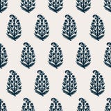 Безшовная картина blockprint Пейсли иллюстрация вектора Безшовная картина blockprint Пейсли иллюстрация вектора