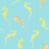 Безшовная предпосылка с морскими коньками. иллюстрация штока Безшовная предпосылка с морскими коньками. иллюстрация штока