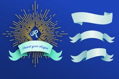 Белая декоративная лента на голубой предпосылке также вектор иллюстрации притяжки corel иллюстрация штока Белая декоративная лента на голубой предпосылке также вектор иллюстрации притяжки corel иллюстрация штока