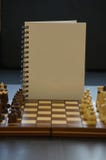 Белый дневник на шахматной доске стоковые фотографии rf Белый дневник на шахматной доске стоковые фотографии rf
