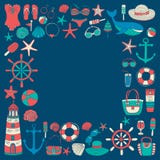 Большой комплект с doodle отображает о моде и перемещении пляжа Стоковое Изображение RF Большой комплект с doodle отображает о моде и перемещении пляжа Стоковое Изображение RF