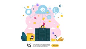 большие данные и анализ обрабатывая шаблон страницы концепции приземляясь обслуживание базы данных облака, шкаф комнаты сервера р иллюстрация штока большие данные и анализ обрабатывая шаблон страницы концепции приземляясь обслуживание базы данных облака, шкаф комнаты сервера р иллюстрация штока