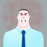 Босс человека смешного характера сердитый также вектор иллюстрации притяжки corel бесплатная иллюстрация Босс человека смешного характера сердитый также вектор иллюстрации притяжки corel бесплатная иллюстрация