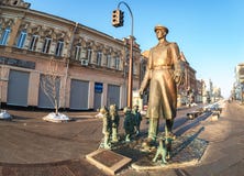 Бронзовый Stepa-ополченец дядюшки памятника стоковые изображения Бронзовый Stepa-ополченец дядюшки памятника стоковые изображения