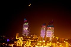 Бульвар города Баку стоковая фотография Бульвар города Баку стоковая фотография