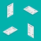 Бумага получения, равновеликая, проверка Билл, фактура, получение нали иллюстрация вектора Бумага получения, равновеликая, проверка Билл, фактура, получение нали иллюстрация вектора
