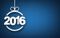 Бумага шарик 2016 Новых Годов бесплатная иллюстрация Бумага шарик 2016 Новых Годов бесплатная иллюстрация