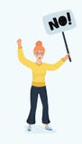 Бунт значка женщины Иллюстрация шаржа бунта значка вектора женщины для сети бесплатная иллюстрация Бунт значка женщины Иллюстрация шаржа бунта значка вектора женщины для сети бесплатная иллюстрация