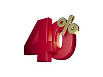 40% в красном цвете и золоте иллюстрация вектора 40% в красном цвете и золоте иллюстрация вектора