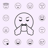 в ожидании значок победы Набор значков Emoji всеобщий для сети и черни иллюстрация штока в ожидании значок победы Набор значков Emoji всеобщий для сети и черни иллюстрация штока