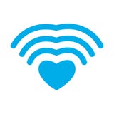 Влюбленность Wi-Fi Сердце WiFi Беспроволочное сообщение для любовников римско иллюстрация вектора Влюбленность Wi-Fi Сердце WiFi Беспроволочное сообщение для любовников римско иллюстрация вектора