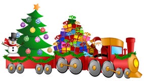 вал поезда снеговика santa северного оленя подарков рождества бесплатная иллюстрация вал поезда снеговика santa северного оленя подарков рождества бесплатная иллюстрация