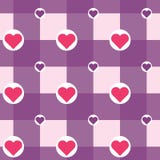 Вектор checkered с сердцами в картине кругов иллюстрация штока Вектор checkered с сердцами в картине кругов иллюстрация штока