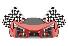 Вектор гонок сигнализирует за автомобилем Феррари f80 Вектор гонок сигнализирует за автомобилем Феррари f80
