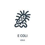 вектор значка e coli от собрания вируса Тонкая линия иллюстрация вектора значка плана e coli иллюстрация штока вектор значка e coli от собрания вируса Тонкая линия иллюстрация вектора значка плана e coli иллюстрация штока