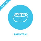 вектор значка takoyaki от взятия собрания прочь Тонкая линия иллюстрация вектора значка плана takoyaki Линейный символ для пользы иллюстрация штока вектор значка takoyaki от взятия собрания прочь Тонкая линия иллюстрация вектора значка плана takoyaki Линейный символ для пользы иллюстрация штока