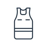 Вектор значка жилета изолированный на белой предпосылке, знаке жилета иллюстрация вектора Вектор значка жилета изолированный на белой предпосылке, знаке жилета иллюстрация вектора