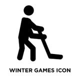 Вектор значка игр зимы изолированный на белой предпосылке, логотипе conc бесплатная иллюстрация Вектор значка игр зимы изолированный на белой предпосылке, логотипе conc бесплатная иллюстрация