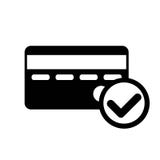 Вектор значка кредитной карточки одобренный иллюстрация вектора Вектор значка кредитной карточки одобренный иллюстрация вектора