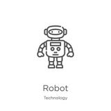 вектор значка робота от собрания технологии Тонкая линия иллюстрация вектора значка плана робота План, тонкая линия значок робота бесплатная иллюстрация вектор значка робота от собрания технологии Тонкая линия иллюстрация вектора значка плана робота План, тонкая линия значок робота бесплатная иллюстрация
