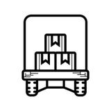 Вектор значка тележки бесплатная иллюстрация Вектор значка тележки бесплатная иллюстрация