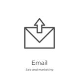 вектор значка электронной почты от собрания seo и маркетинга Тонкая линия иллюстрация вектора значка плана электронной почты План иллюстрация вектора вектор значка электронной почты от собрания seo и маркетинга Тонкая линия иллюстрация вектора значка плана электронной почты План иллюстрация вектора