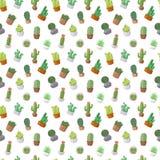 Вектор картины doodle кактуса безшовный иллюстрация вектора Вектор картины doodle кактуса безшовный иллюстрация вектора