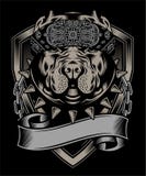 Вектор чертежа руки bandana питбуля нося бесплатная иллюстрация Вектор чертежа руки bandana питбуля нося бесплатная иллюстрация