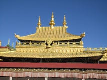Верхняя часть виска Jokhang стоковое изображение Верхняя часть виска Jokhang стоковое изображение