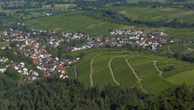 Взгляд от Yburg к Рейну valley_Baden Баден, Германия стоковые изображения rf Взгляд от Yburg к Рейну valley_Baden Баден, Германия стоковые изображения rf