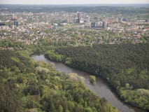 Взгляд от башни ТВ Вильнюса (Литва) Стоковое Фото Взгляд от башни ТВ Вильнюса (Литва) Стоковое Фото
