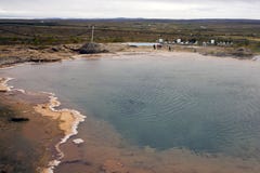 Взгляд долины Haukadalur, Исландии стоковые фотографии rf Взгляд долины Haukadalur, Исландии стоковые фотографии rf