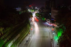 Взгляд ночи древнего города yongzhou, провинции Хунань, Китая стоковая фотография rf Взгляд ночи древнего города yongzhou, провинции Хунань, Китая стоковая фотография rf