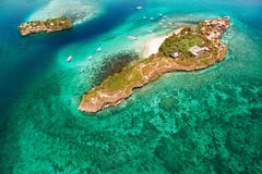 Вид с воздуха красивого залива в тропических островах Остров Boracay Вид с воздуха красивого залива в тропических островах Остров Boracay