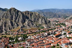 Вид на город Amasya стоковая фотография Вид на город Amasya стоковая фотография