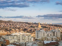 вид с воздуха города в Georgia и небе стоковая фотография rf вид с воздуха города в Georgia и небе стоковая фотография rf