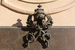Винтажное украшение металла Флористический орнамент на нанесённой загородке стоковая фотография rf Винтажное украшение металла Флористический орнамент на нанесённой загородке стоковая фотография rf