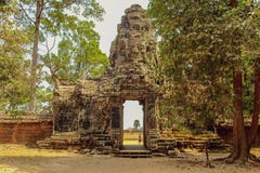 Висок Bayon в Angkor Thom, Siem Reap стоковая фотография rf Висок Bayon в Angkor Thom, Siem Reap стоковая фотография rf