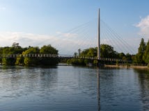 Висячий мост Крайстчёрча стоковая фотография Висячий мост Крайстчёрча стоковая фотография