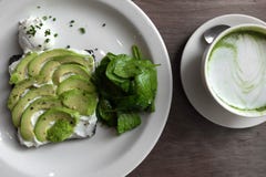 Вкусное зеленое вегетарианское macha еды стоковое фото rf Вкусное зеленое вегетарианское macha еды стоковое фото rf