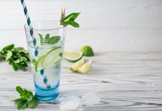 Вода вытрезвителя лета здоровая органическая освежая с лимоном, известкой и мятой стоковая фотография Вода вытрезвителя лета здоровая органическая освежая с лимоном, известкой и мятой стоковая фотография