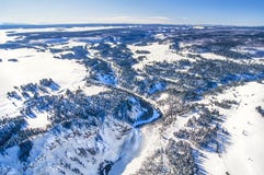 Воздушное фото парка Йеллоустона стоковые фото Воздушное фото парка Йеллоустона стоковые фото