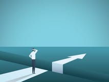 Возможность и решение дела vector концепция при бизнесмен стоя над большим зазором Символ преодолевать препятствия иллюстрация штока Возможность и решение дела vector концепция при бизнесмен стоя над большим зазором Символ преодолевать препятствия иллюстрация штока