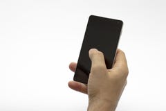 Вручите держать и использование (изолированных) smartphone/телефона стоковое фото Вручите держать и использование (изолированных) smartphone/телефона стоковое фото